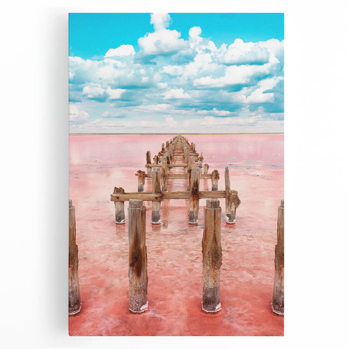 Black and white stretched canvas of Yucatan scenery, ideal for kitchen wall art.