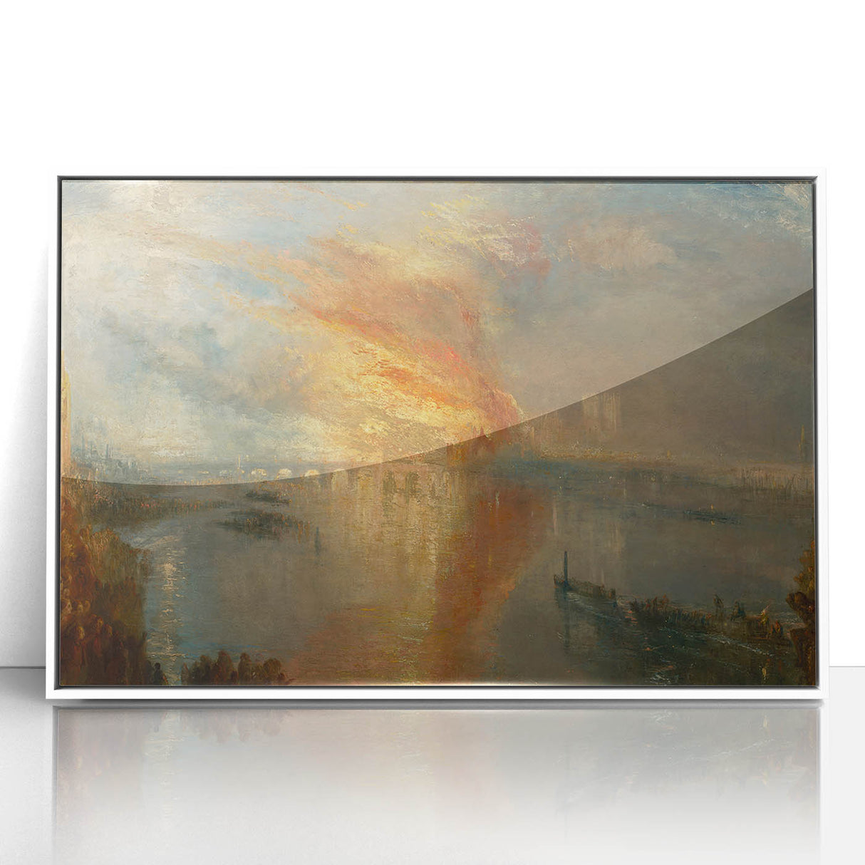 Romanticism Art: Burning of Parliament by Turner - Dramatic Canvas