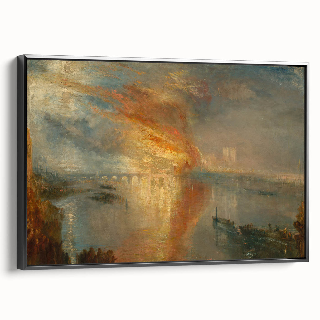 Romanticism Art: Burning of Parliament by Turner - Dramatic Canvas