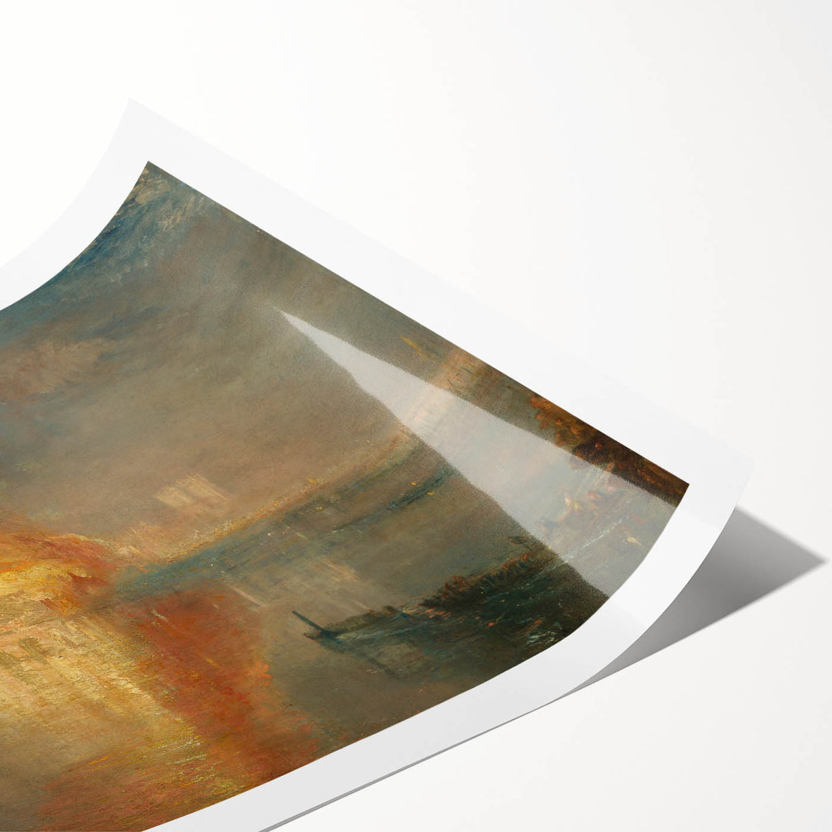 Romanticism Art: Burning of Parliament by Turner - Dramatic Canvas