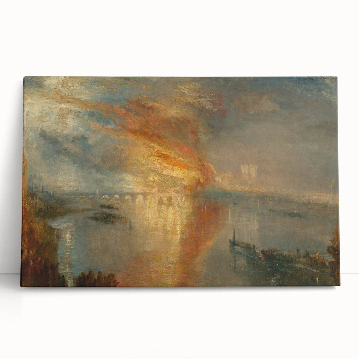 Romanticism Art: Burning of Parliament by Turner - Dramatic Canvas