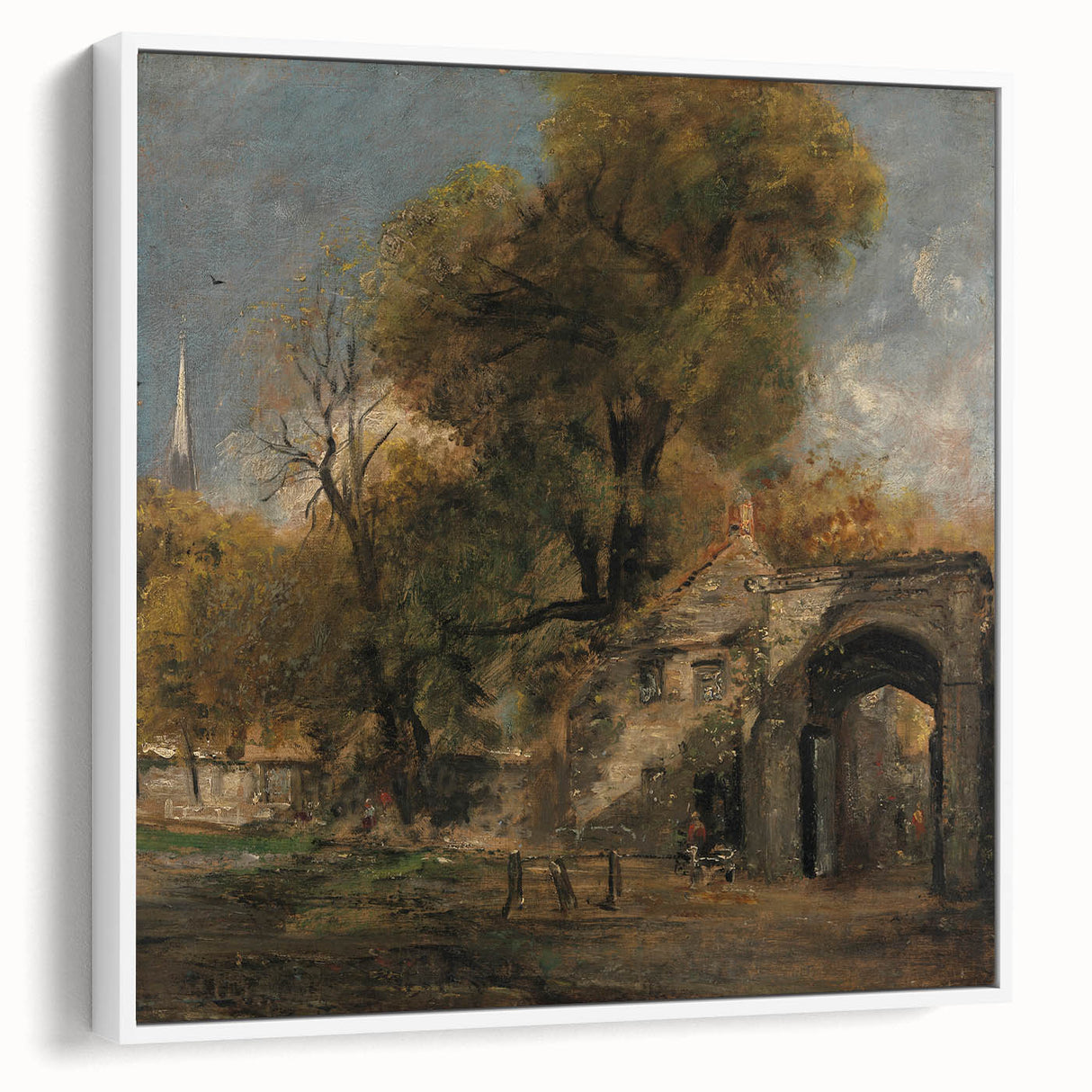 Romanticism Art: Harnham Gate by John Constable - Scenic Canvas
