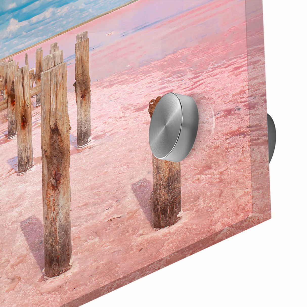 Large abstract wall art featuring a mid-century modernist design of the Yucatan scenery in earthy tones.