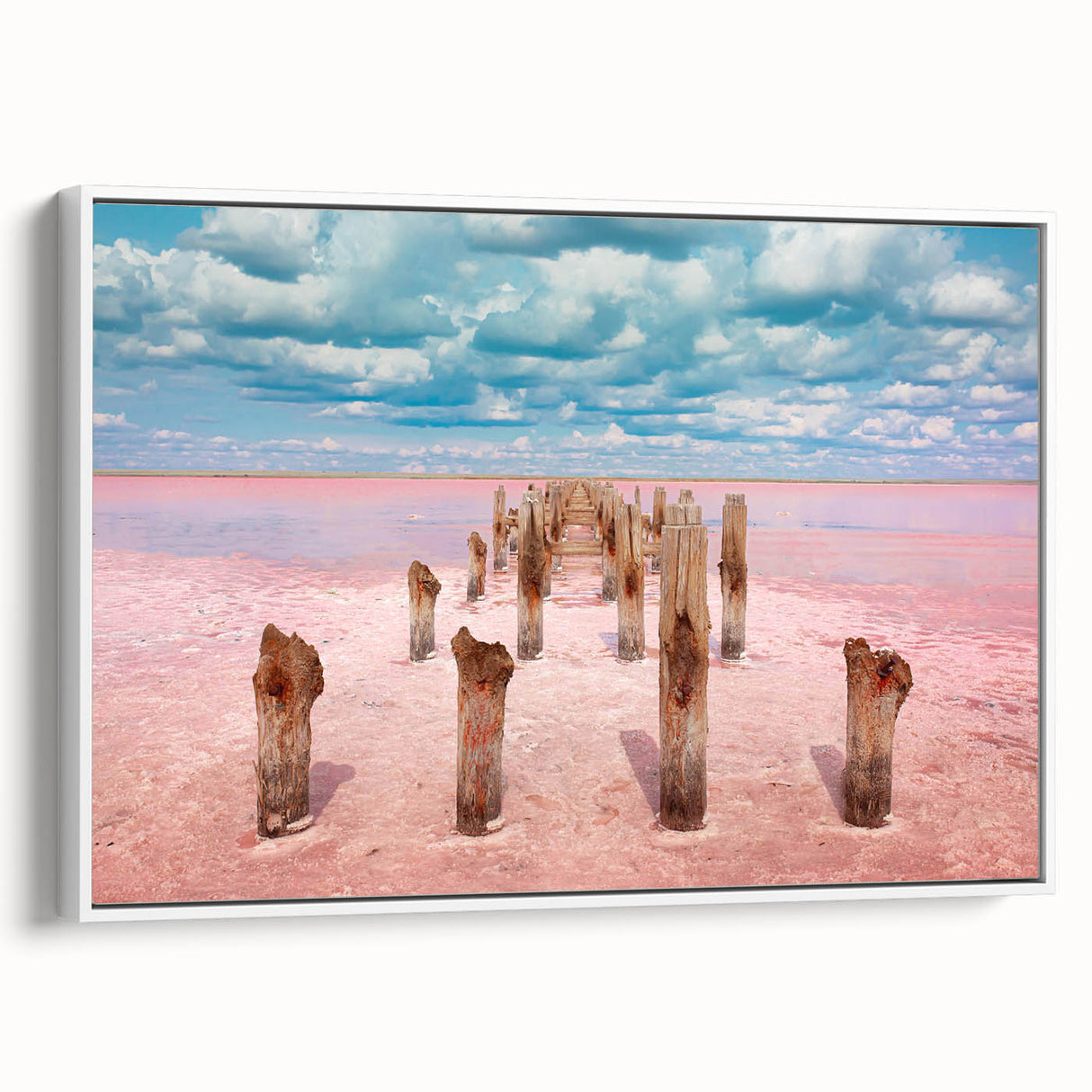 Vintage poster art depicting a Mexican Yucatan scenery on an extra large framed canvas.