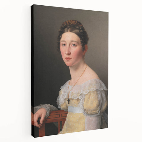 Romanticism Art: Portrait of Emilie Massmann by Eckersberg - Canvas Print