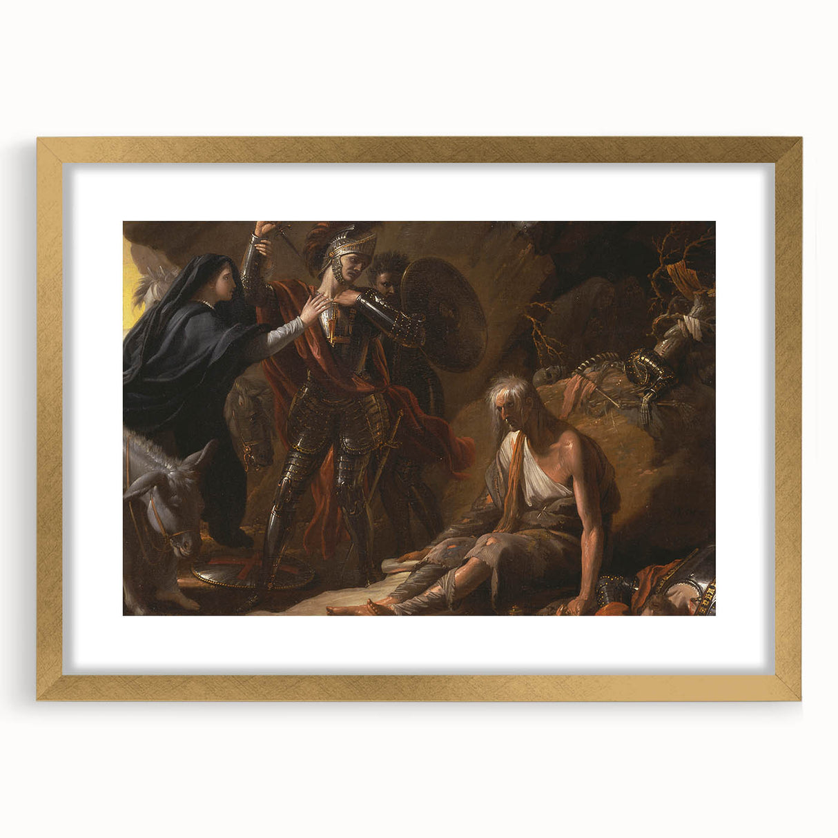 Romanticism Art: The Cave of Despair - Dramatic Historical Canvas Print