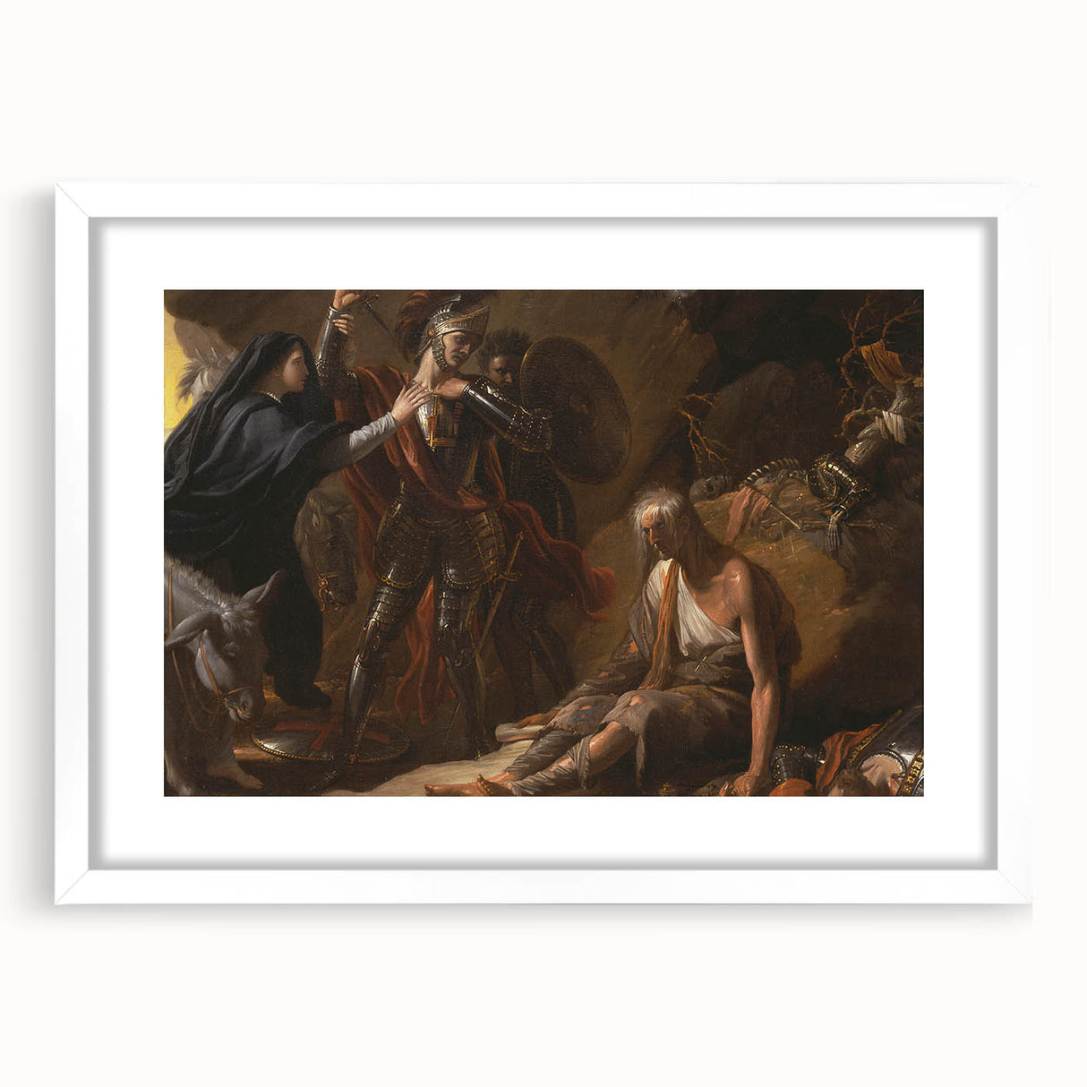Romanticism Art: The Cave of Despair - Dramatic Historical Canvas Print