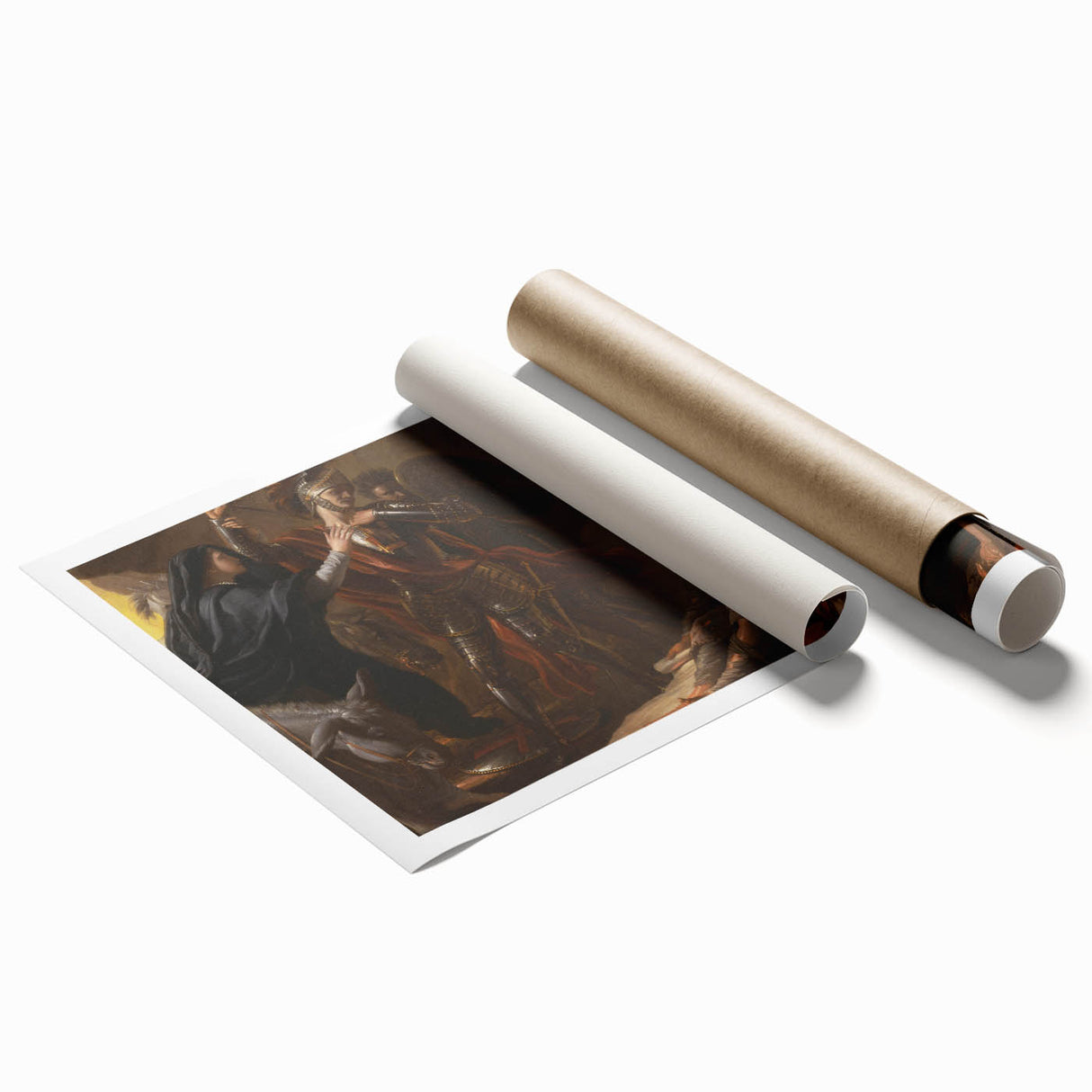 Romanticism Art: The Cave of Despair - Dramatic Historical Canvas Print