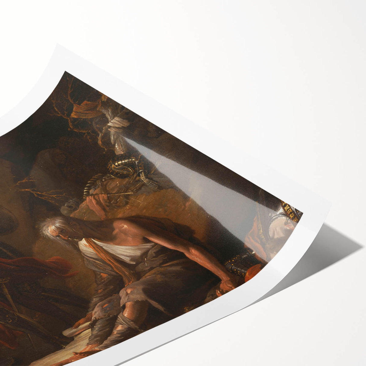 Romanticism Art: The Cave of Despair - Dramatic Historical Canvas Print