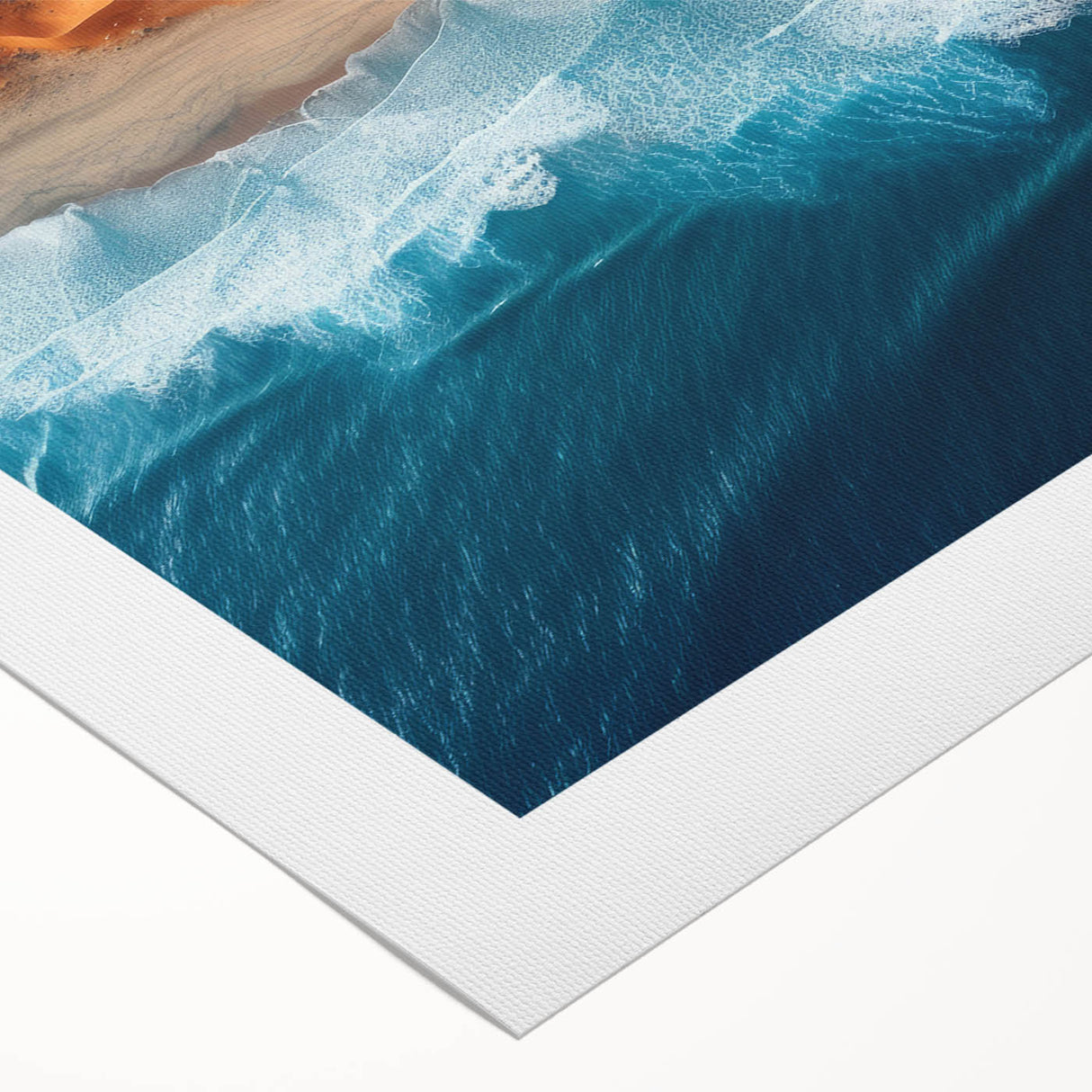 Art deco poster of Namibian landscape in muted earth tones on rolled canvas, suitable for dining room wall art.