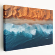 Large stretched canvas featuring a serene Namibian landscape in earth tones, ideal for kitchen wall art.