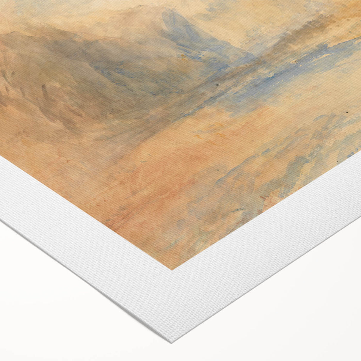 Romantic Art Prints: Serene Mountain Landscape with Lake