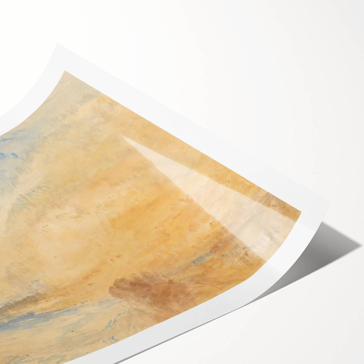 Romantic Art Prints: Serene Mountain Landscape with Lake