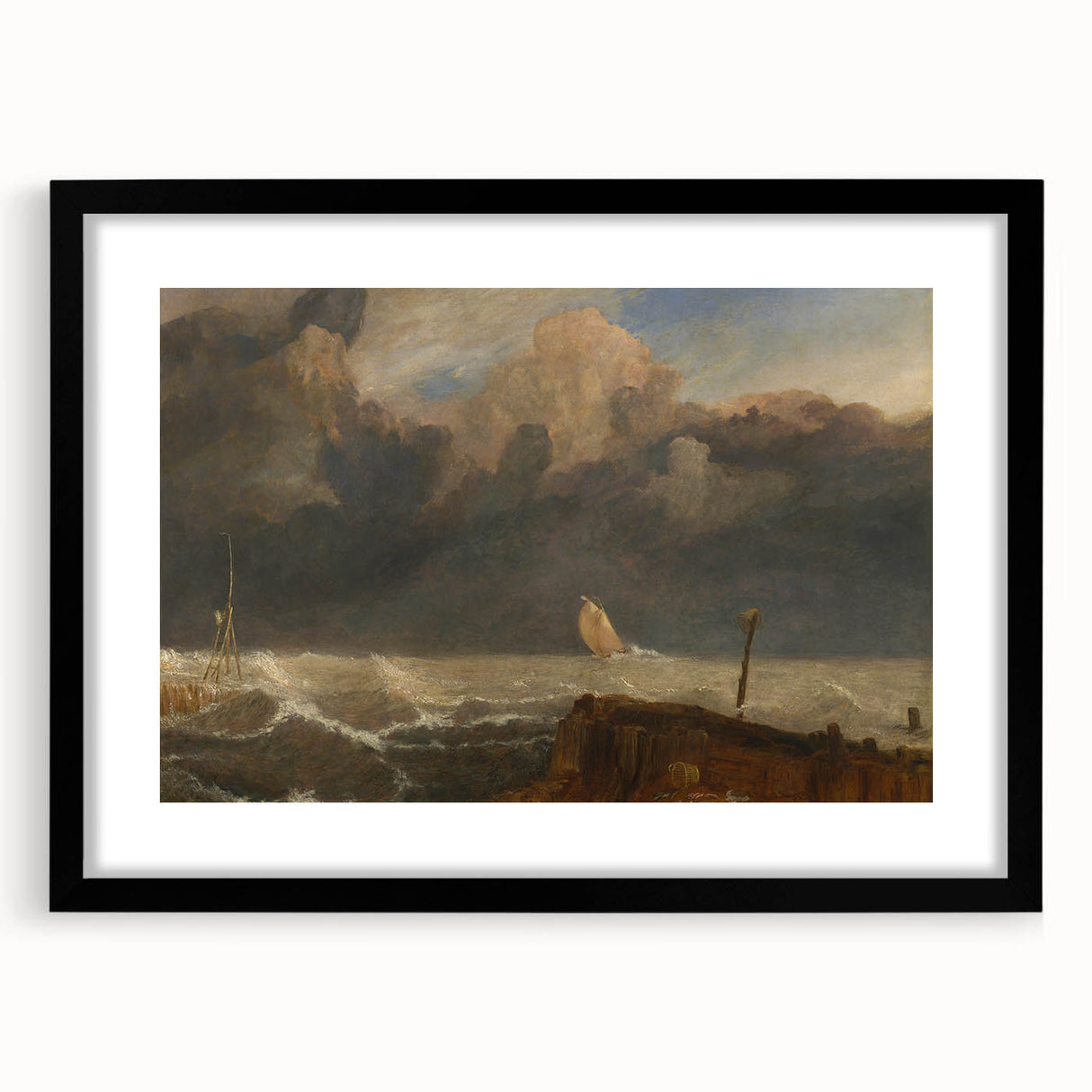 Famous Romantic Era Art: Dramatic Seascape at Port Ruysdael