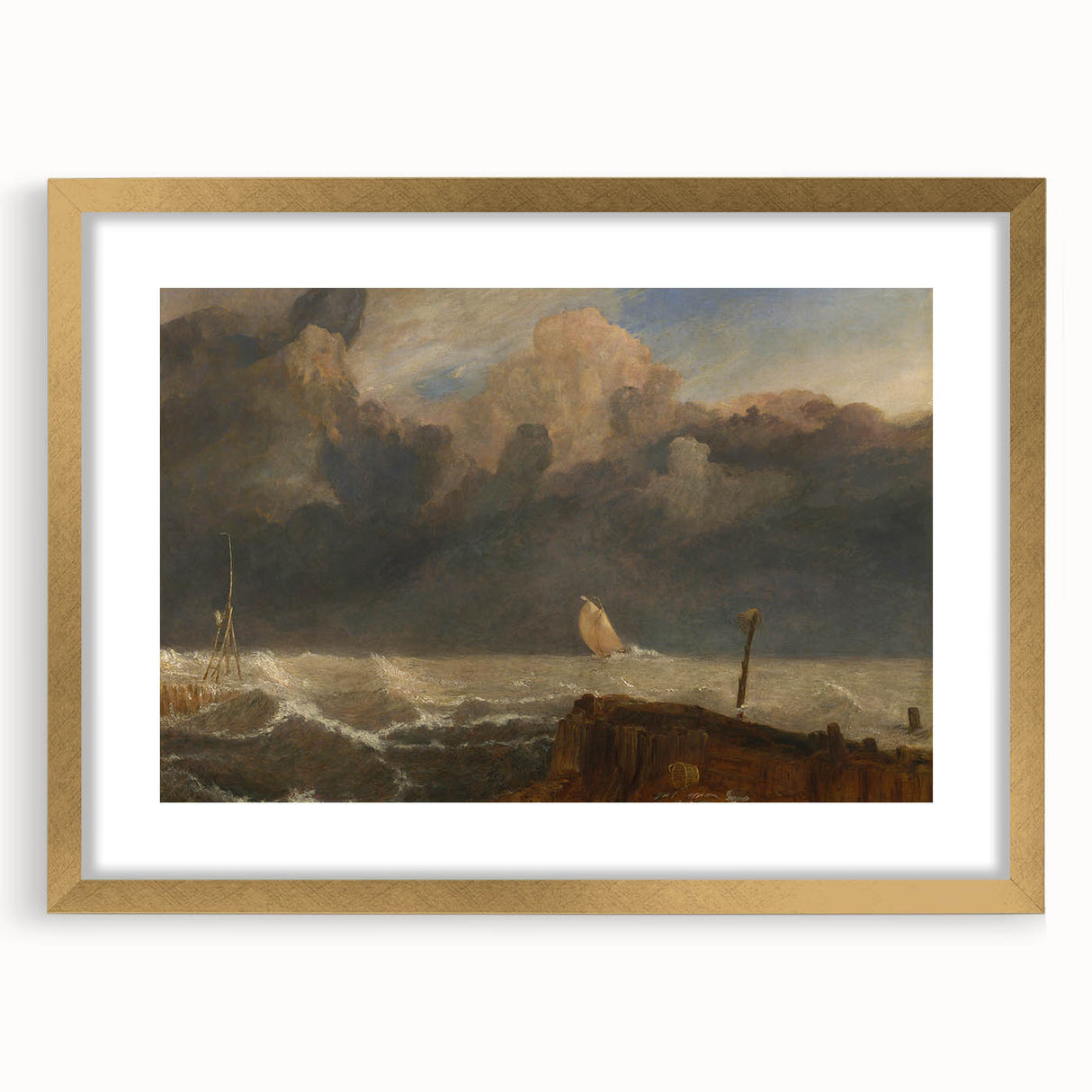 Famous Romantic Era Art: Dramatic Seascape at Port Ruysdael
