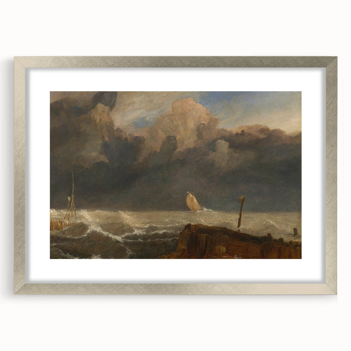 Famous Romantic Era Art: Dramatic Seascape at Port Ruysdael