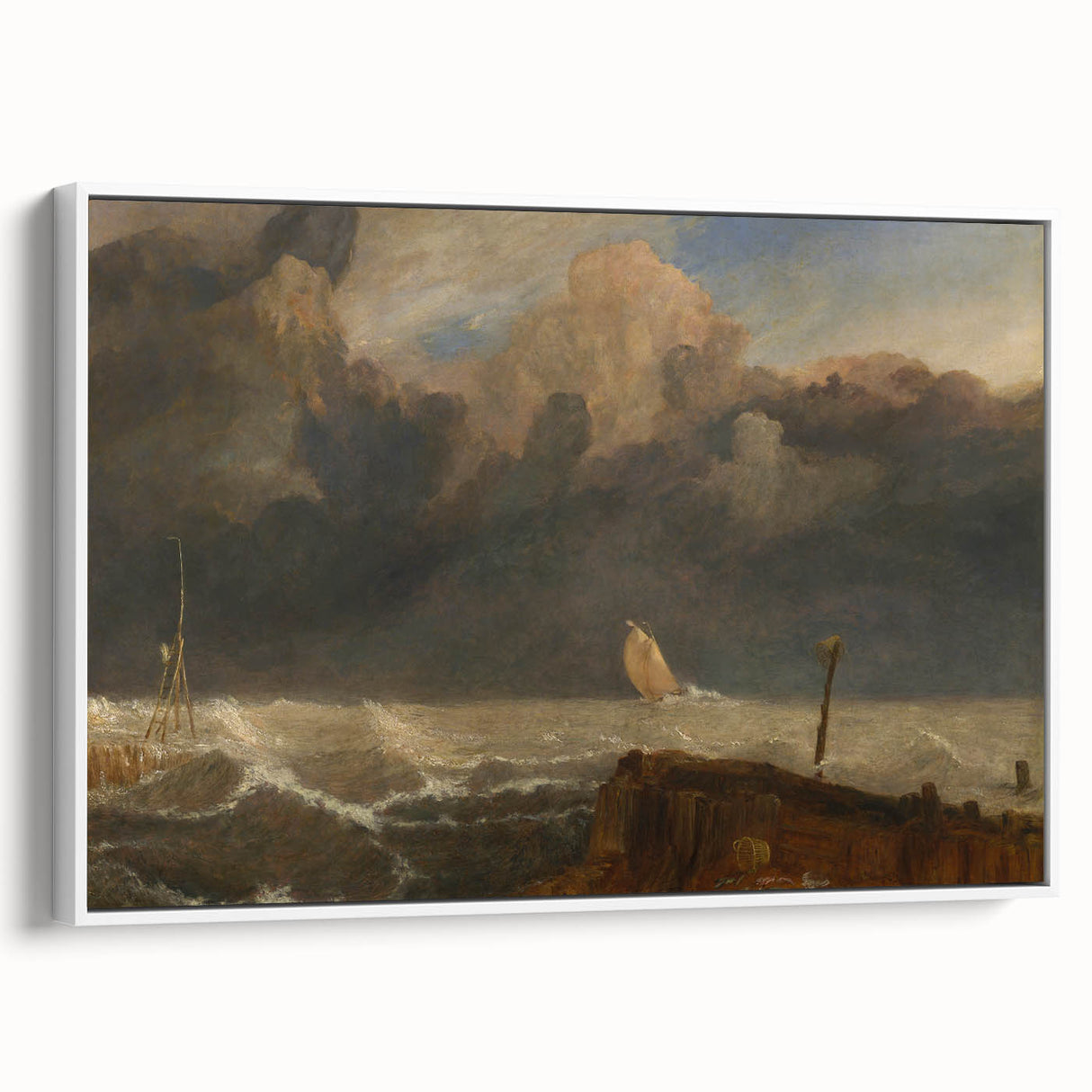 Famous Romantic Era Art: Dramatic Seascape at Port Ruysdael