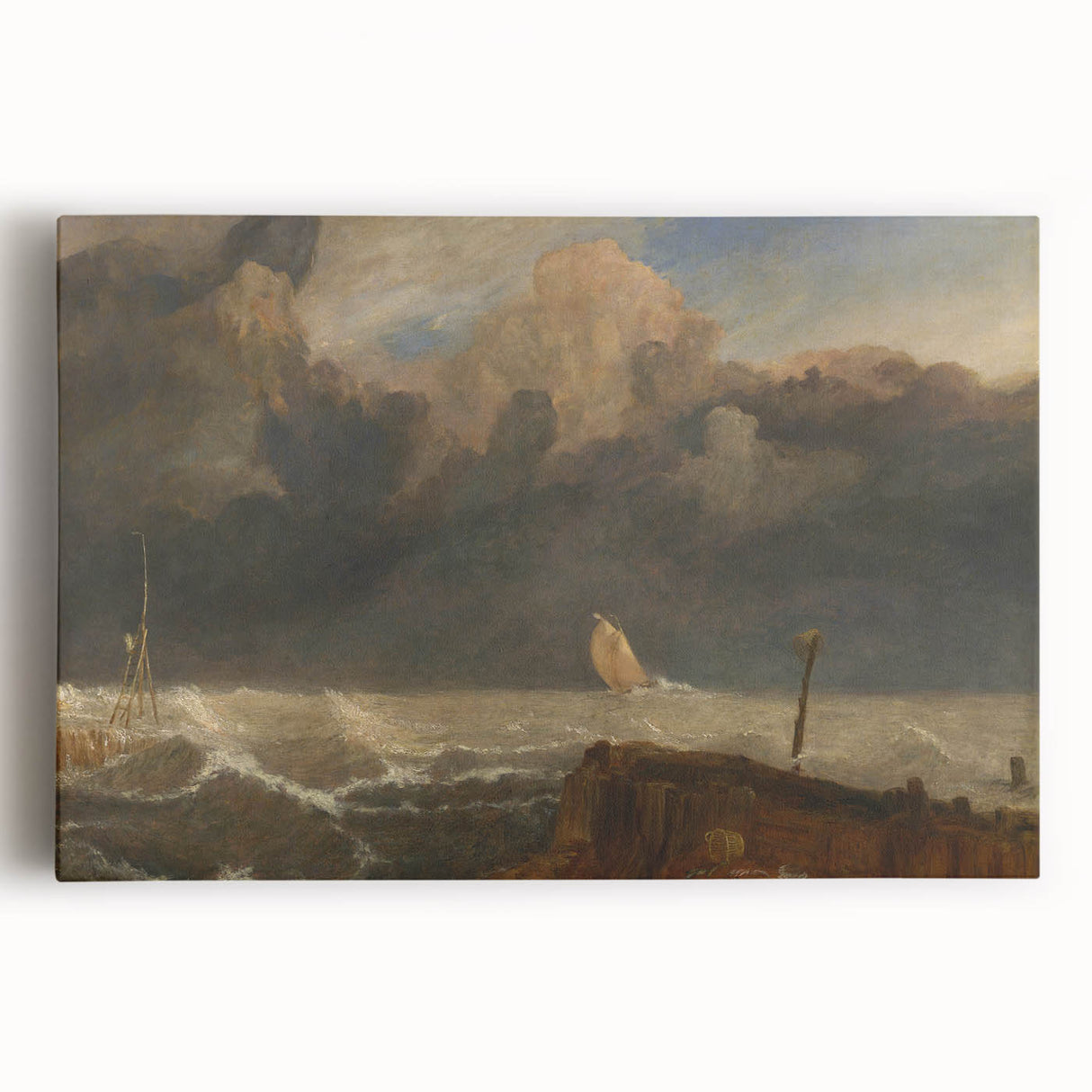Famous Romantic Era Art: Dramatic Seascape at Port Ruysdael