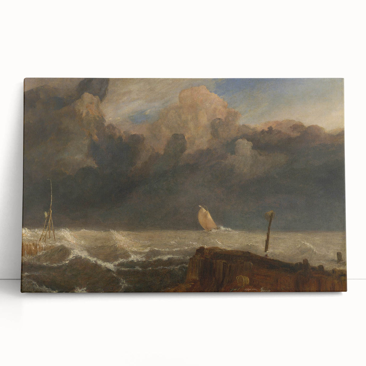 Famous Romantic Era Art: Dramatic Seascape at Port Ruysdael