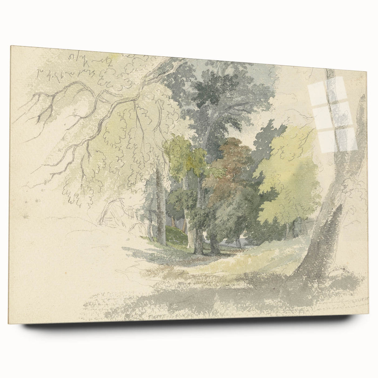 Classic Romantic Paintings: Peaceful Woodland Glade Illustration