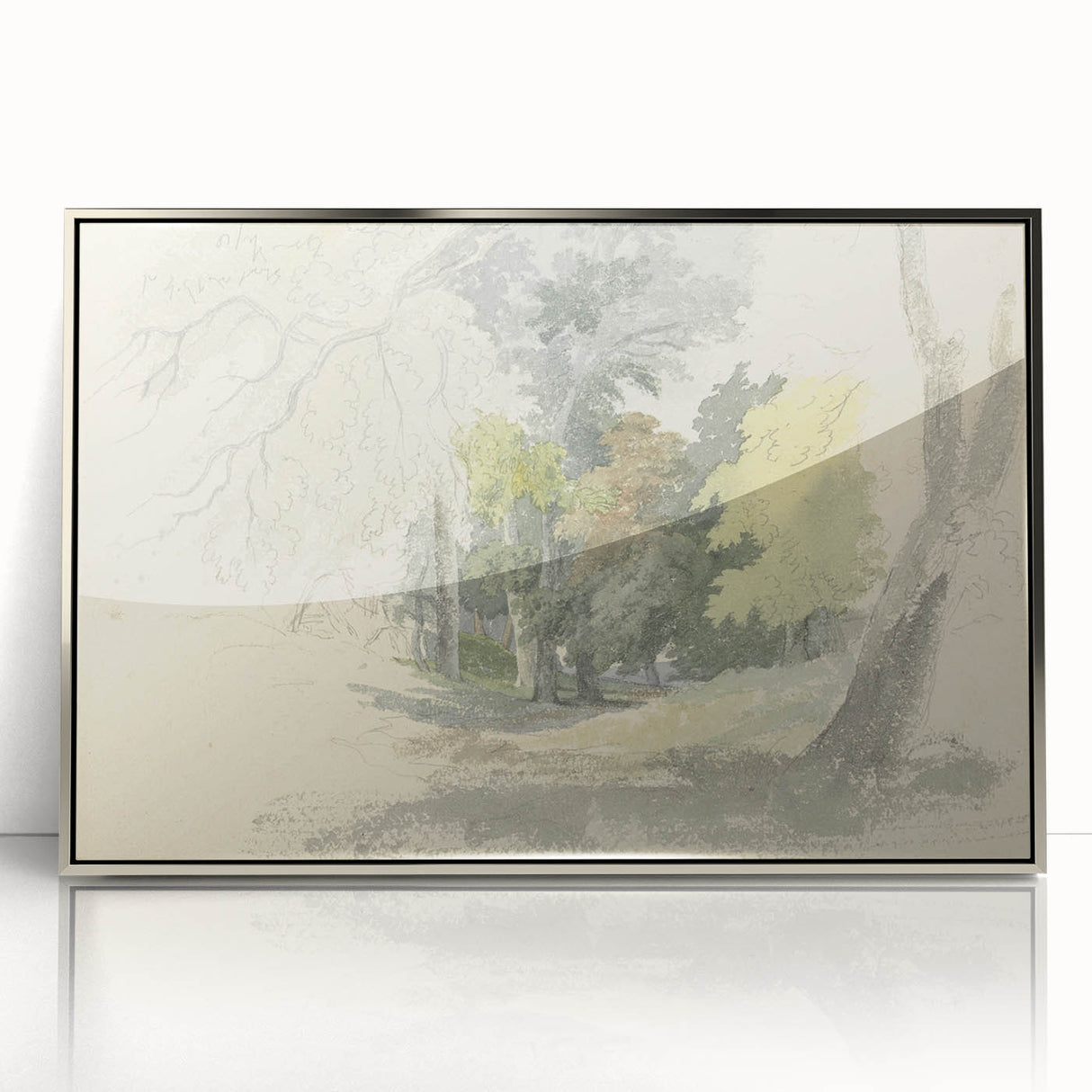 Classic Romantic Paintings: Peaceful Woodland Glade Illustration