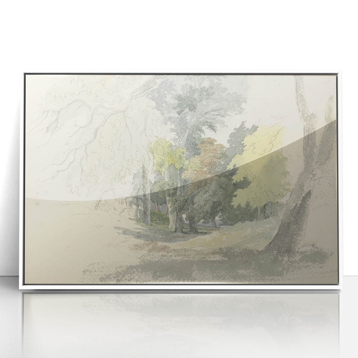 Classic Romantic Paintings: Peaceful Woodland Glade Illustration