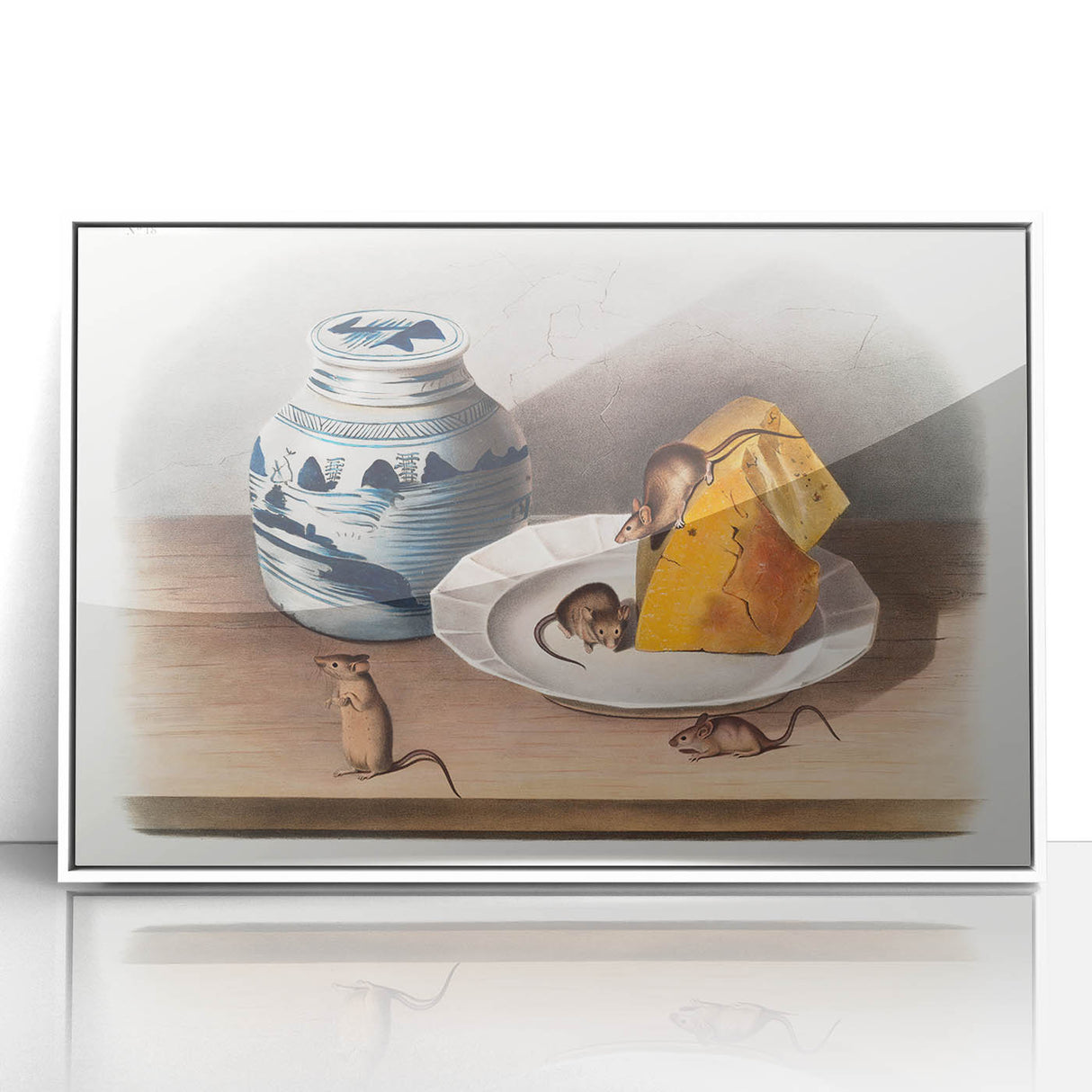 Romanticism Art: Mouse and Cheese Still Life by Audubon