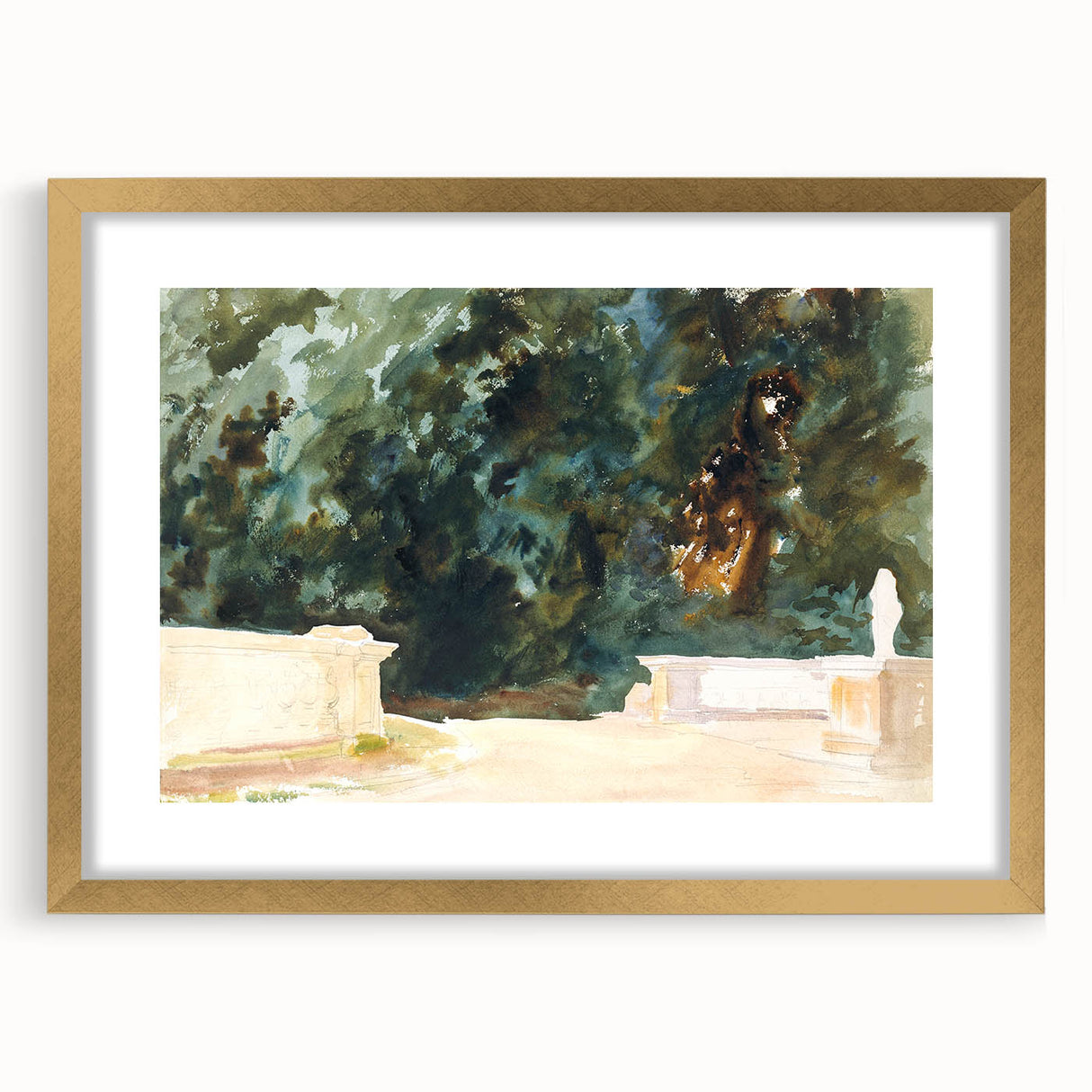 Romantic Art Prints: Terrace and Gardens by John Singer Sargent