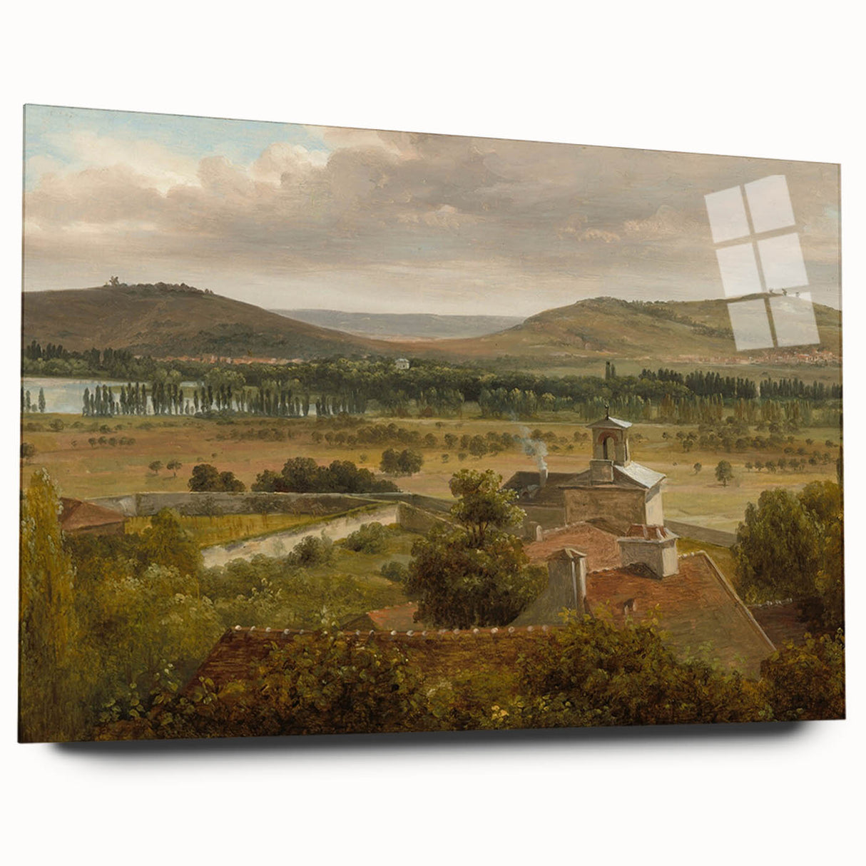 Romantic Art Prints: Panoramic Landscape Near River Moselle by Rousseau