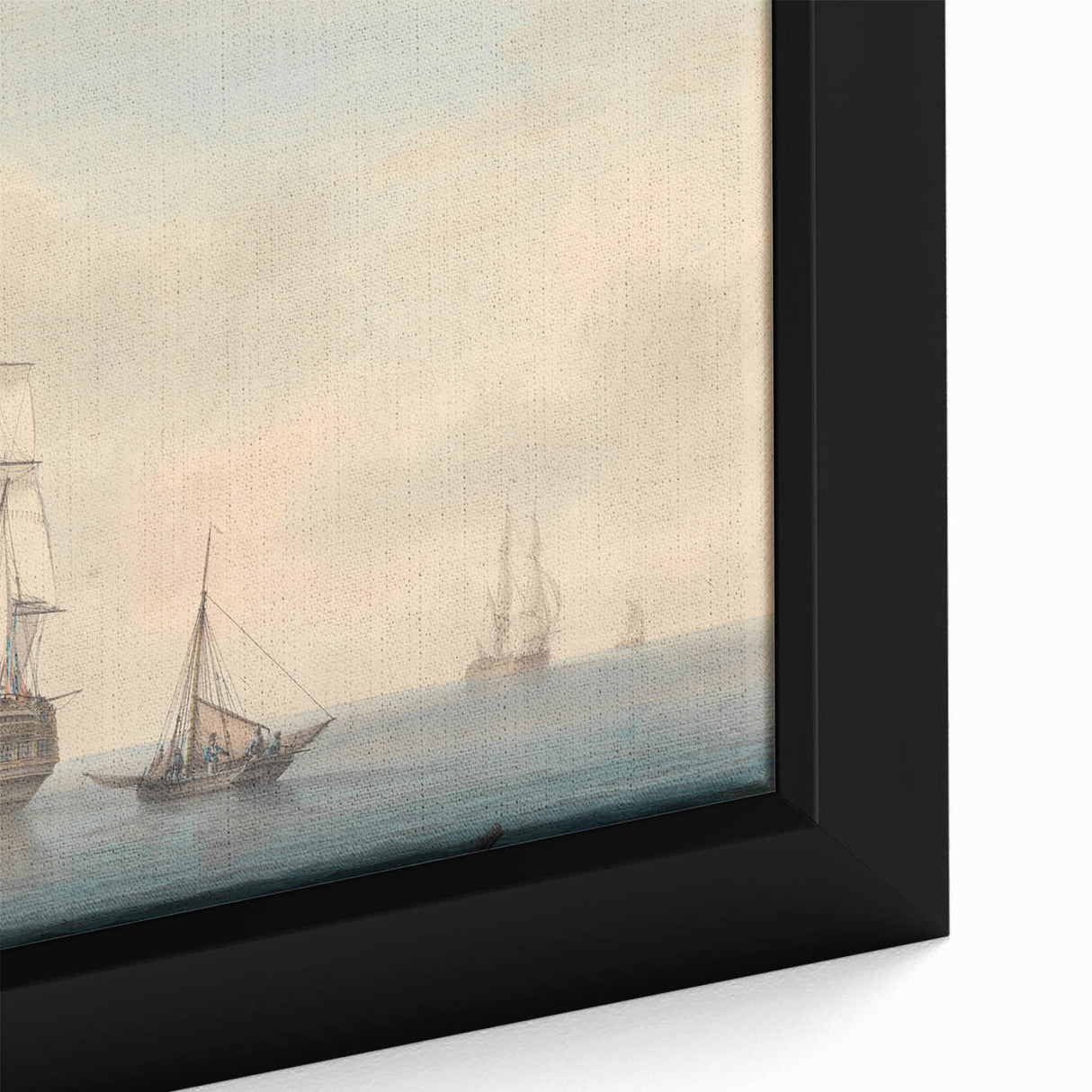 Romantic Art Prints: A Warship Preparing to Leave the Anchorage