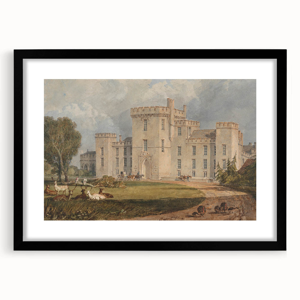 Romanticism Art of Hampton Court - Classic Romantic Era Canvas