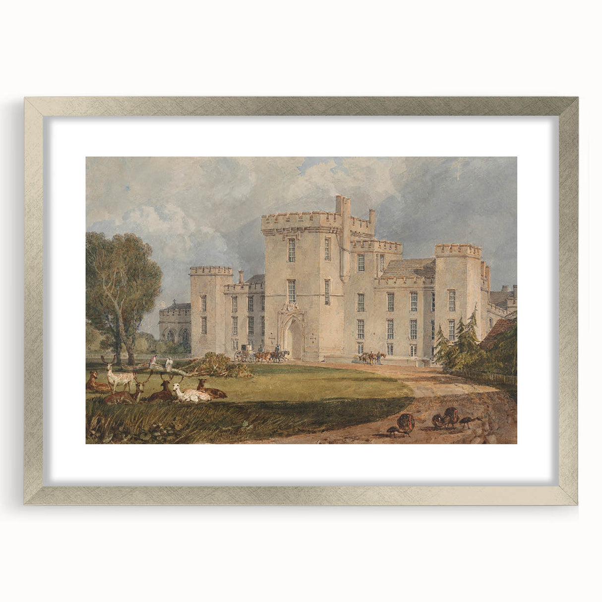 Romanticism Art of Hampton Court - Classic Romantic Era Canvas