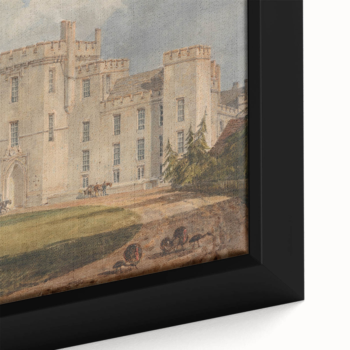 Romanticism Art of Hampton Court - Classic Romantic Era Canvas