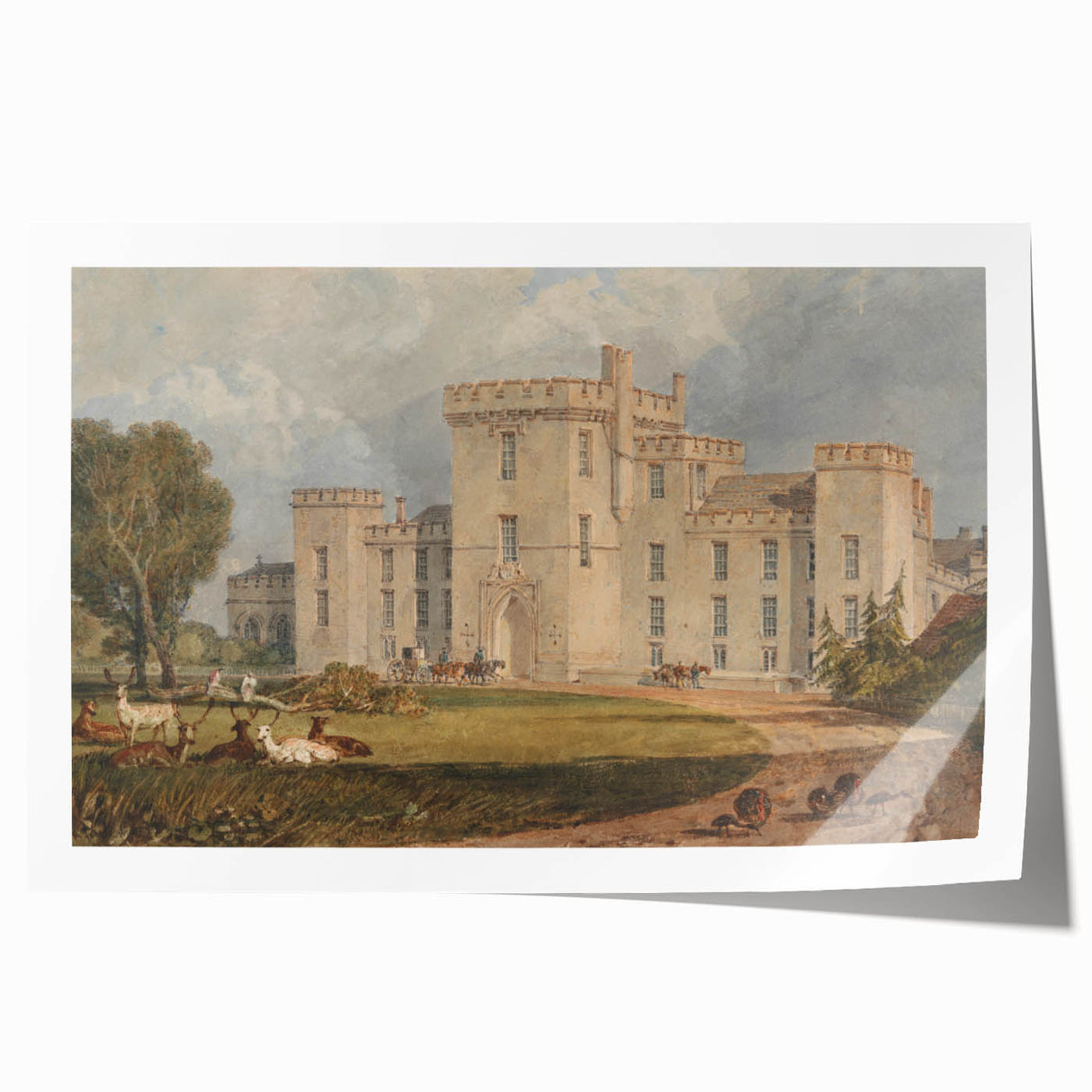 Romanticism Art of Hampton Court - Classic Romantic Era Canvas