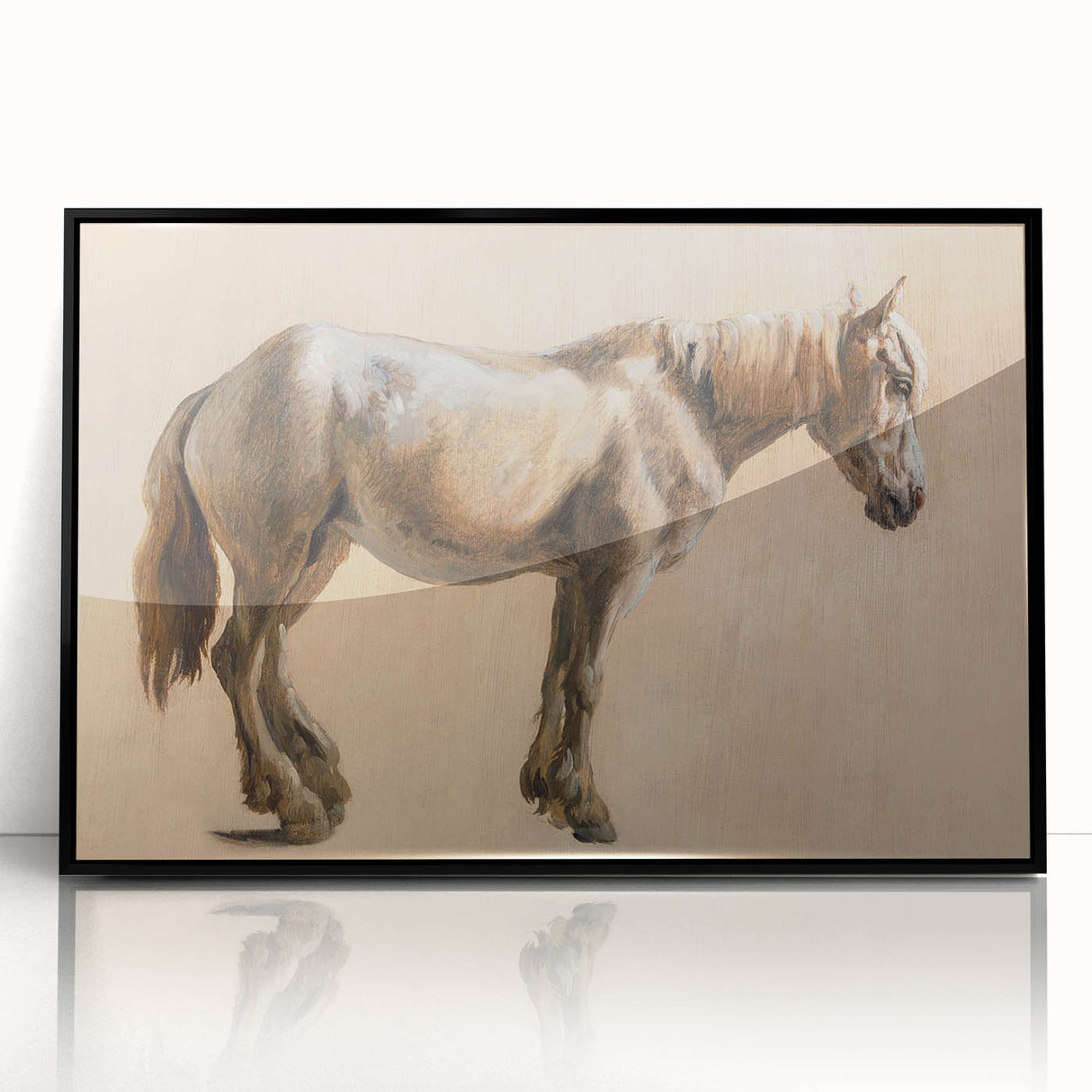 Study of a Grey Horse - Romanticism Art by Jacques-Laurent Agasse