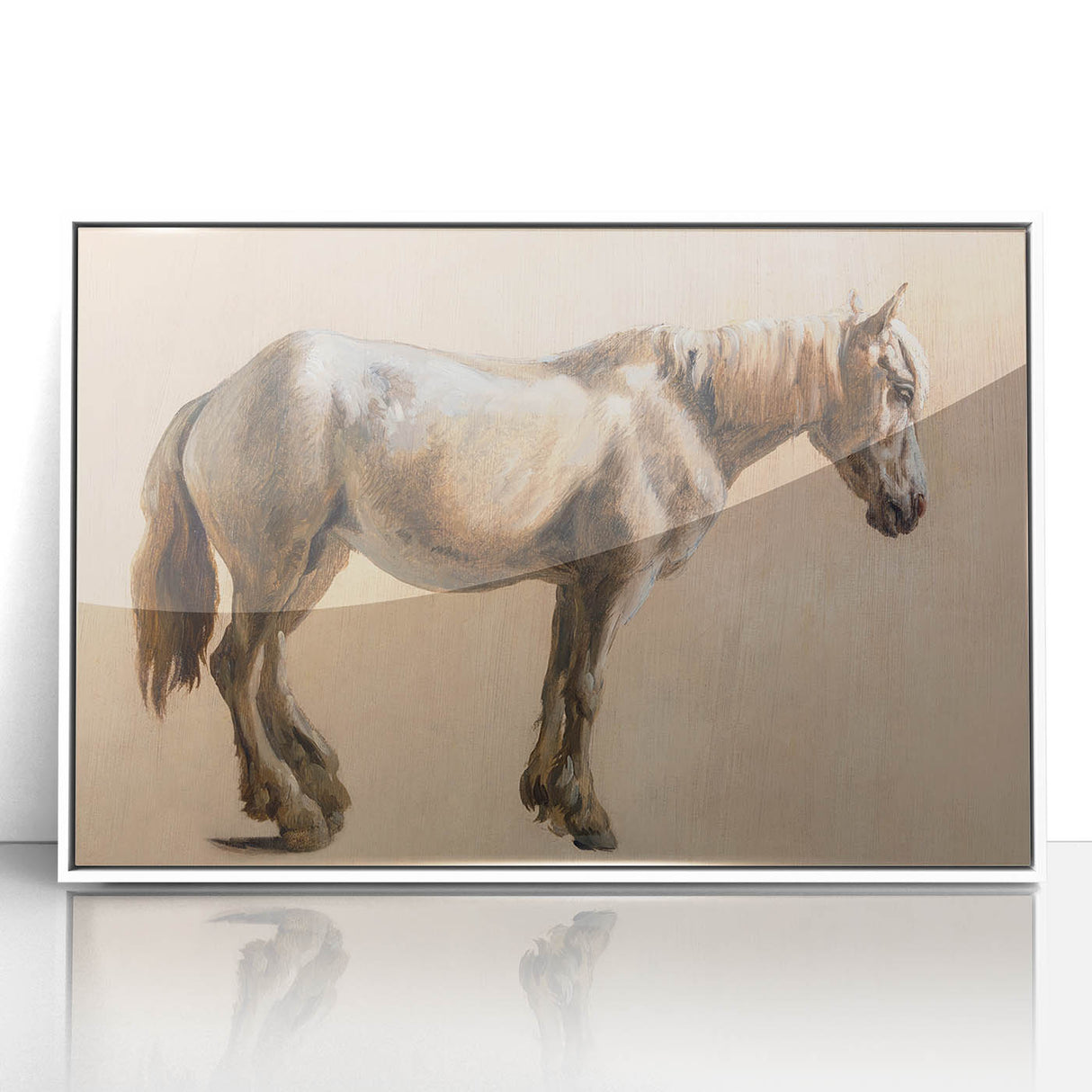Study of a Grey Horse - Romanticism Art by Jacques-Laurent Agasse