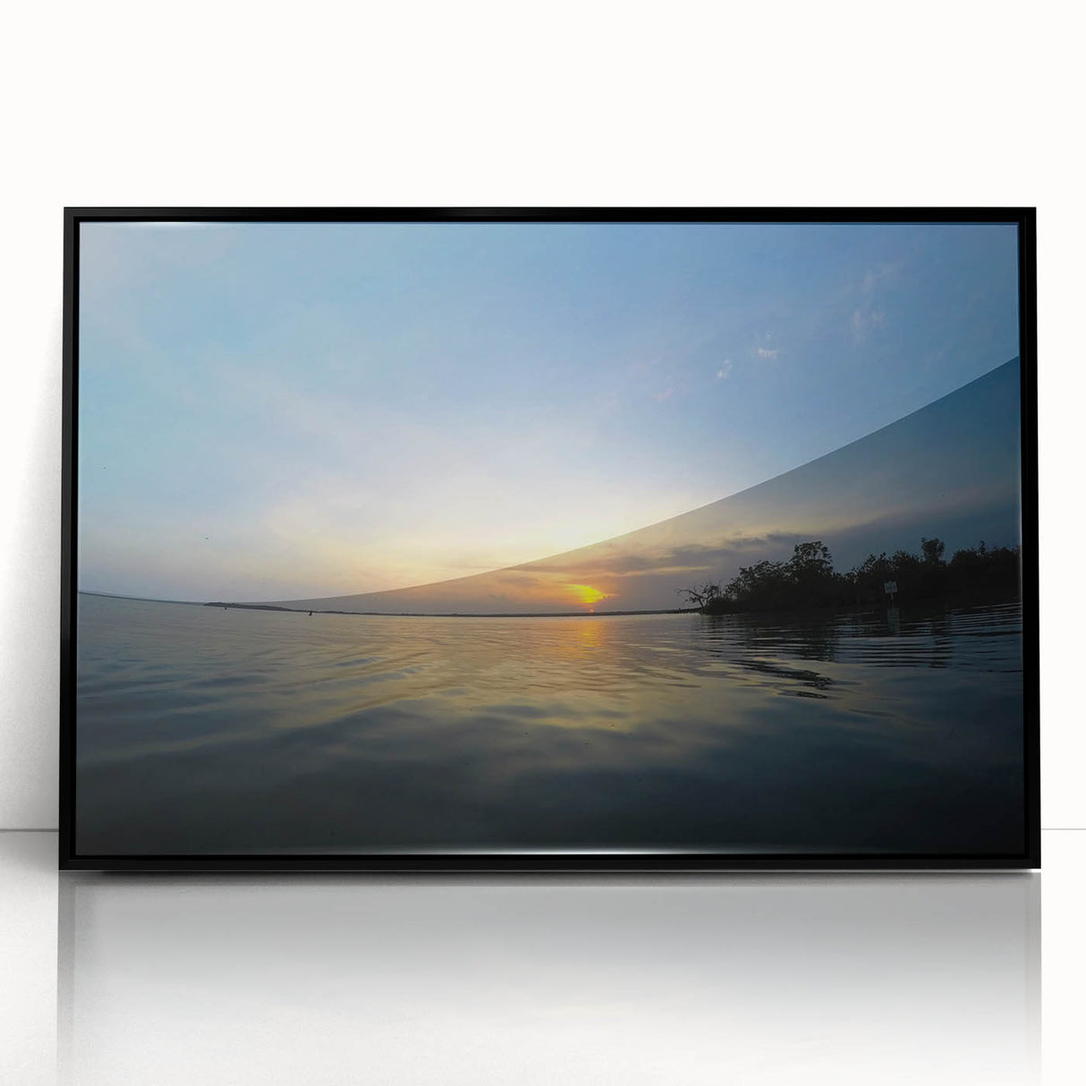 Large abstract wall art depicting a Yucatan scenery in muted earth tones on a framed acrylic.