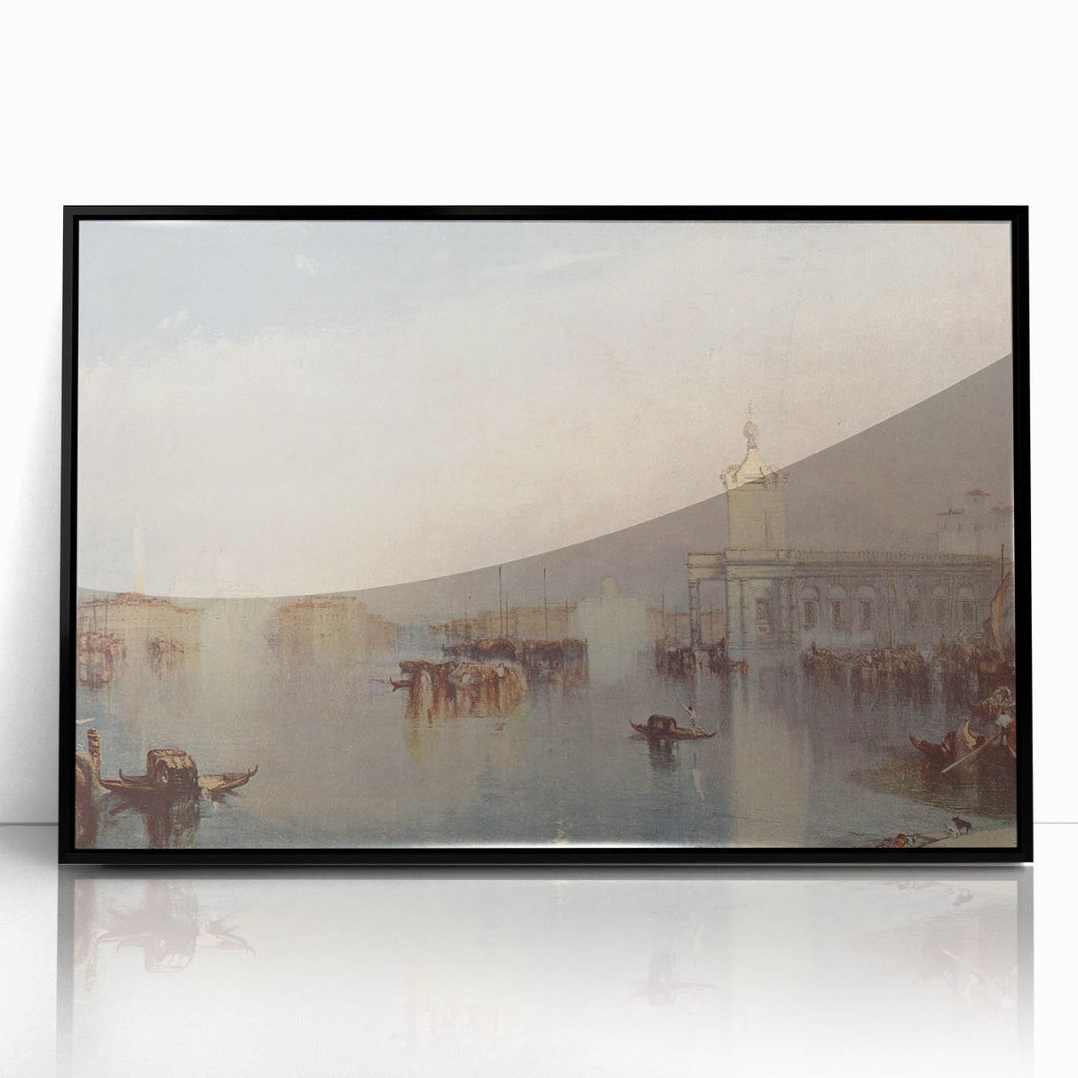 Romanticism Art: "Venice, The Dogana" Historical Landscape Canvas Print