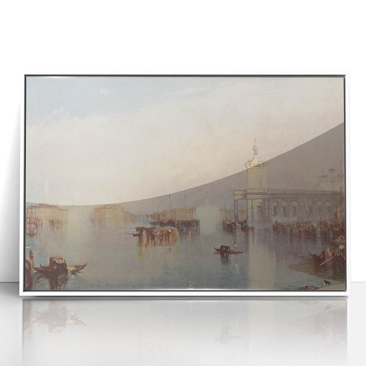Romanticism Art: "Venice, The Dogana" Historical Landscape Canvas Print