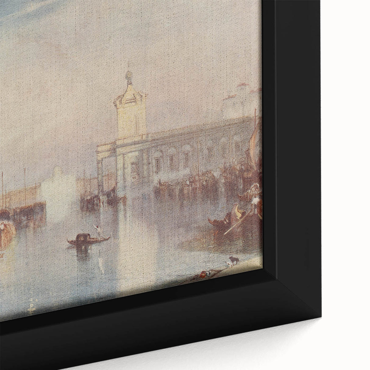 Romanticism Art: "Venice, The Dogana" Historical Landscape Canvas Print