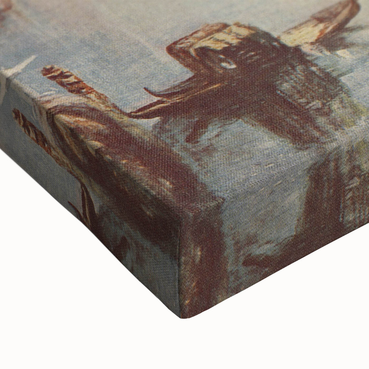 Romanticism Art: "Venice, The Dogana" Historical Landscape Canvas Print