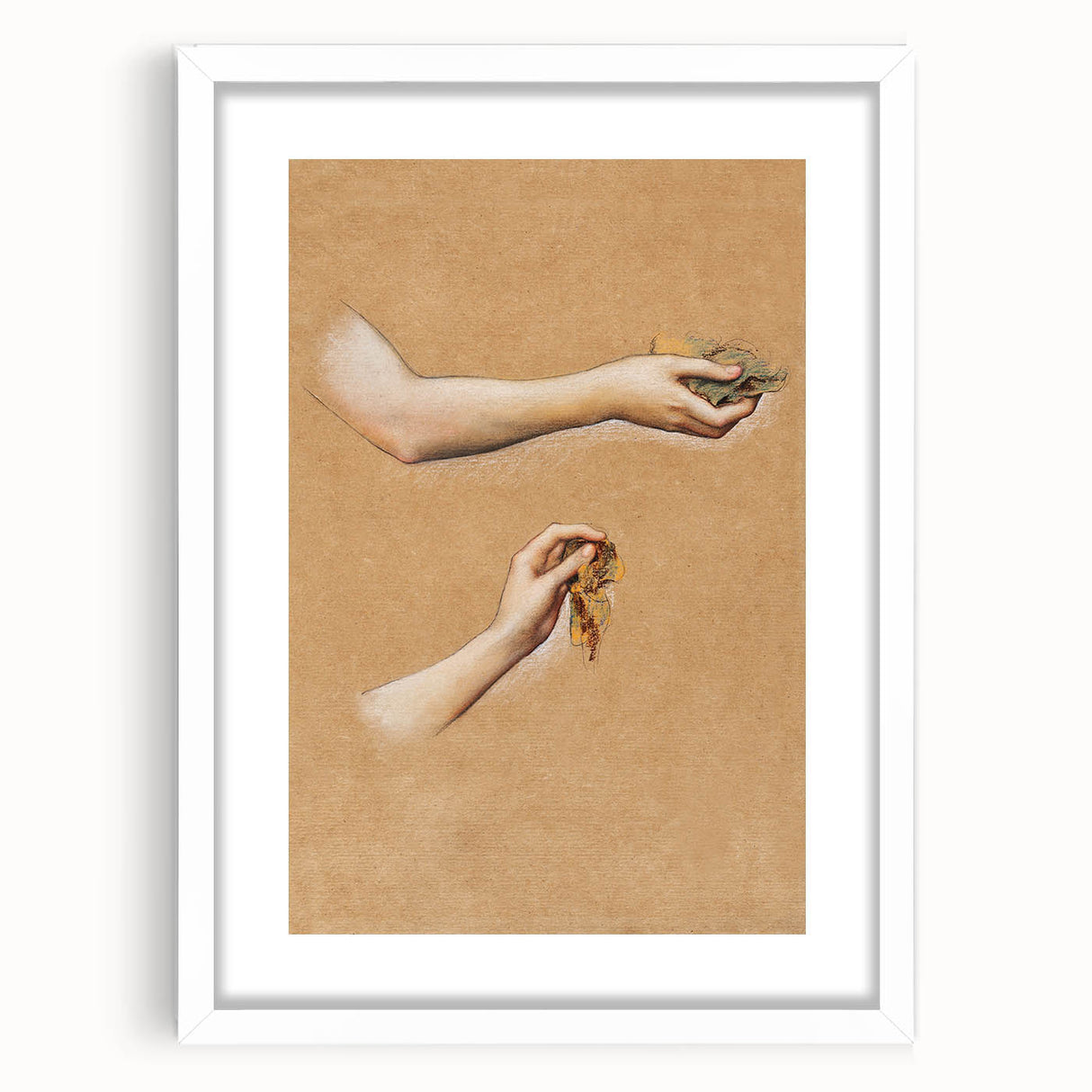 Romanticism Art: "Study of Arms" Sketch for Autumn Canvas Print