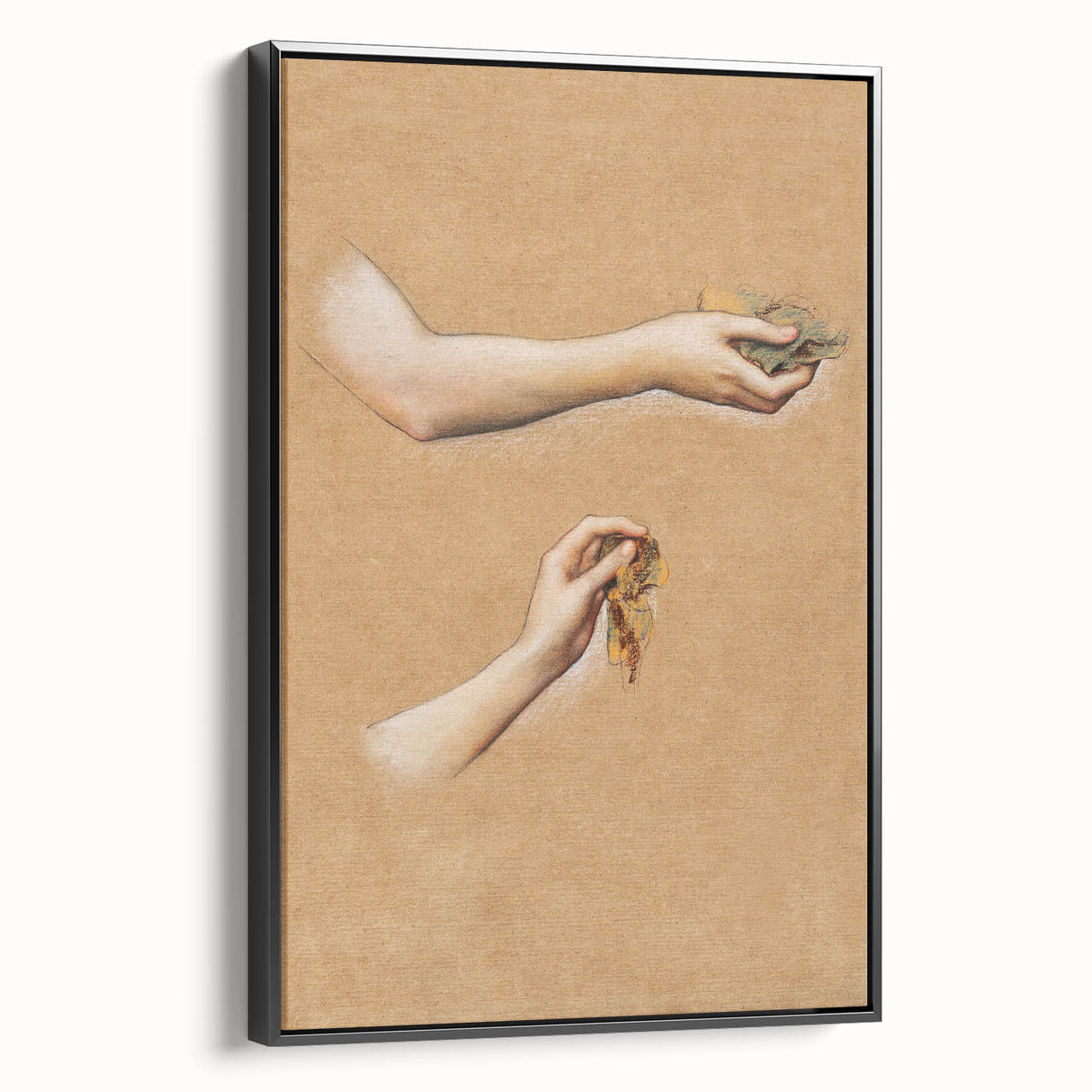 Romanticism Art: "Study of Arms" Sketch for Autumn Canvas Print