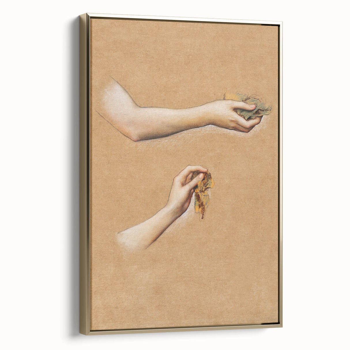 Romanticism Art: "Study of Arms" Sketch for Autumn Canvas Print