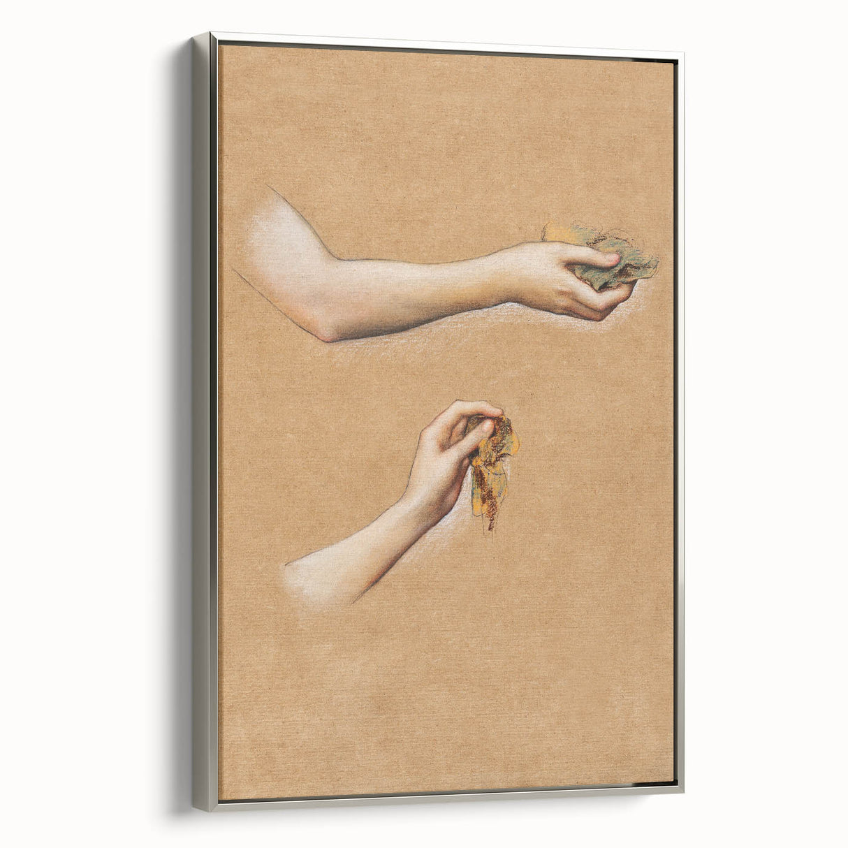 Romanticism Art: "Study of Arms" Sketch for Autumn Canvas Print