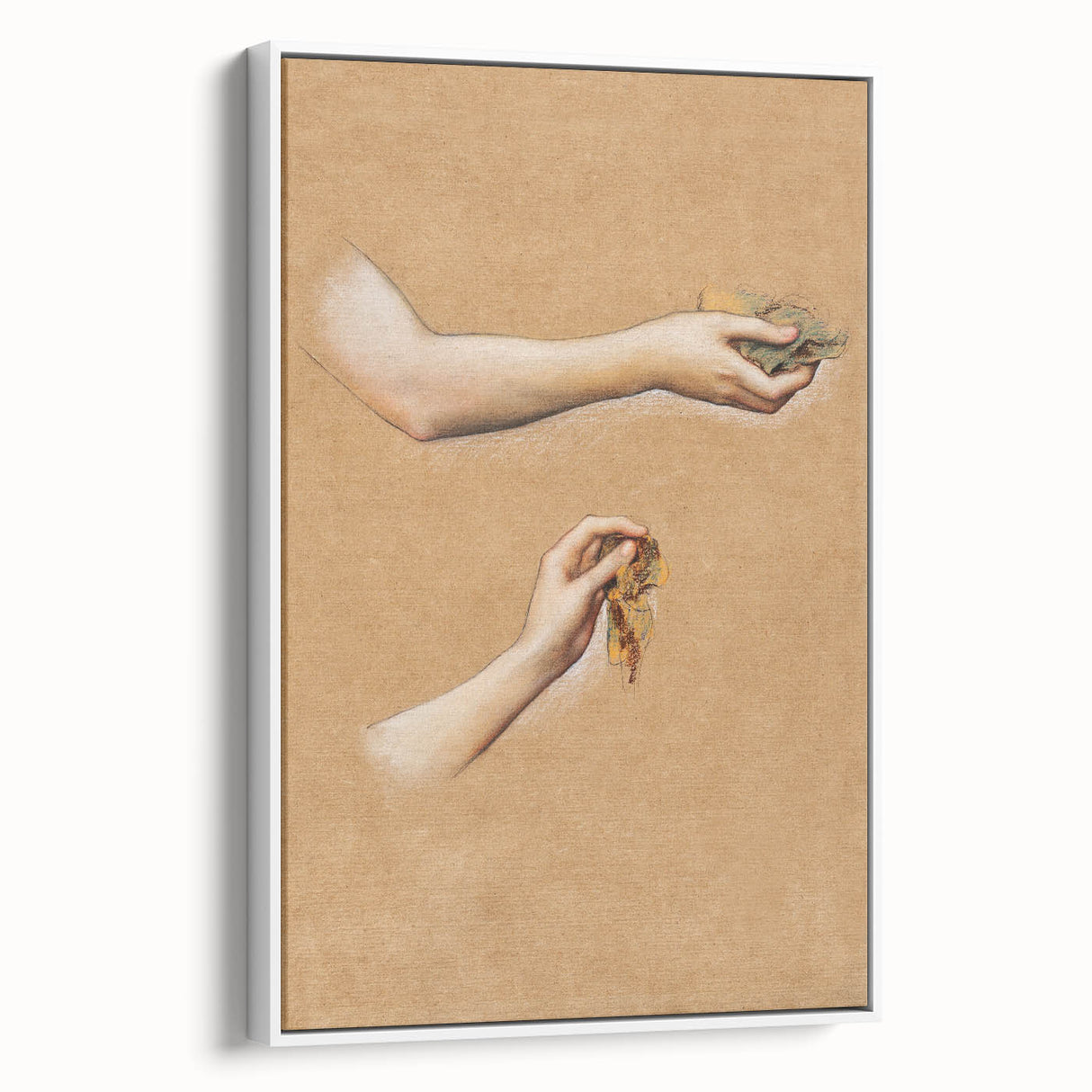 Romanticism Art: "Study of Arms" Sketch for Autumn Canvas Print