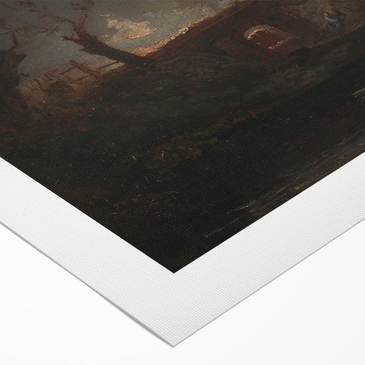 Romanticism Art: "Limekiln at Coalbrookdale" Landscape Canvas Print