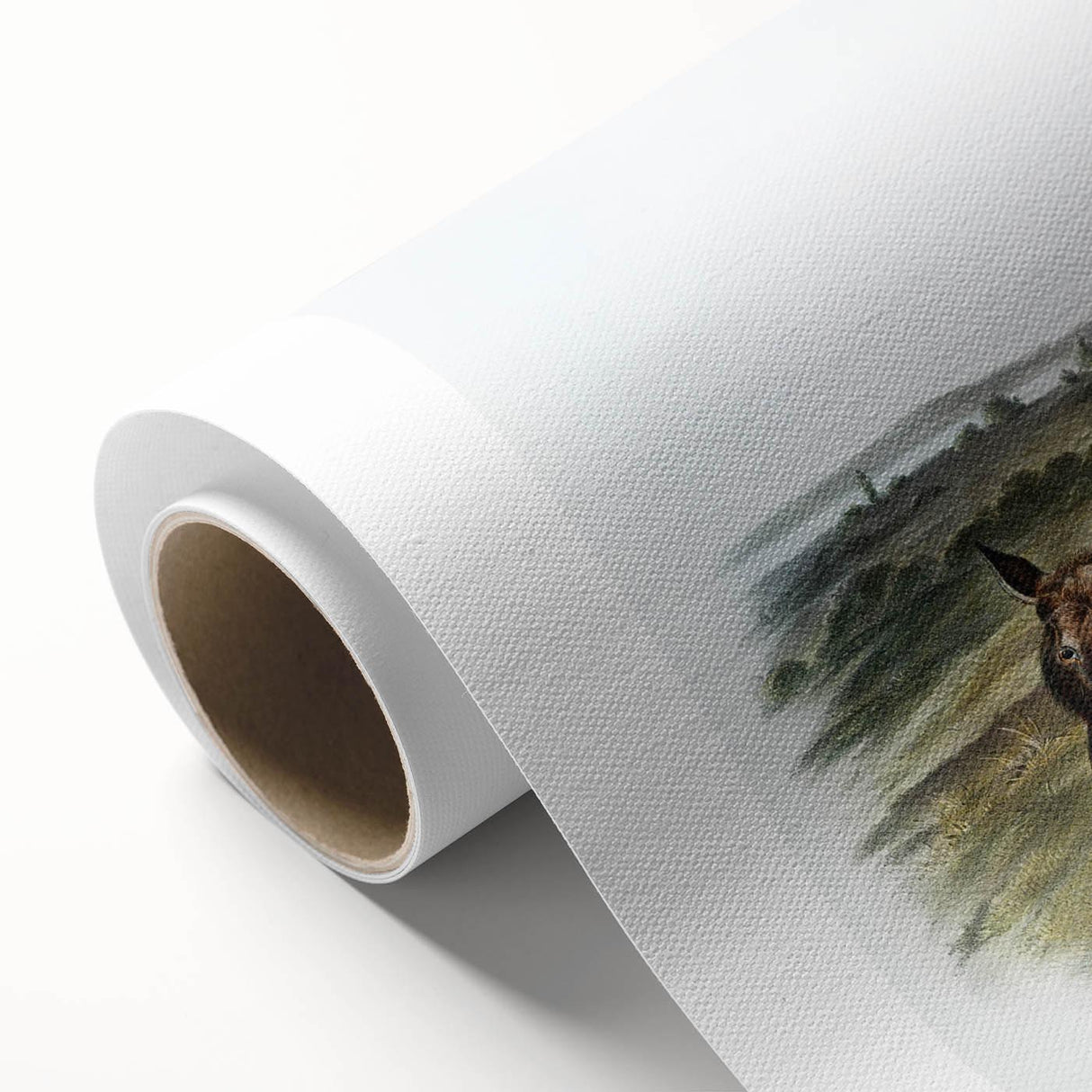 Romanticism Art: "Moose Deer" Wildlife Illustration Canvas Print