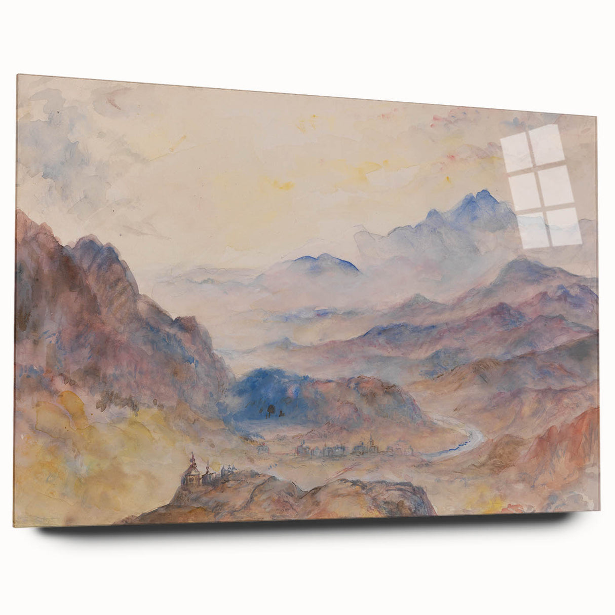 Romanticism Art: "Mountain Scene, Mist Rising" Serene Landscape Print