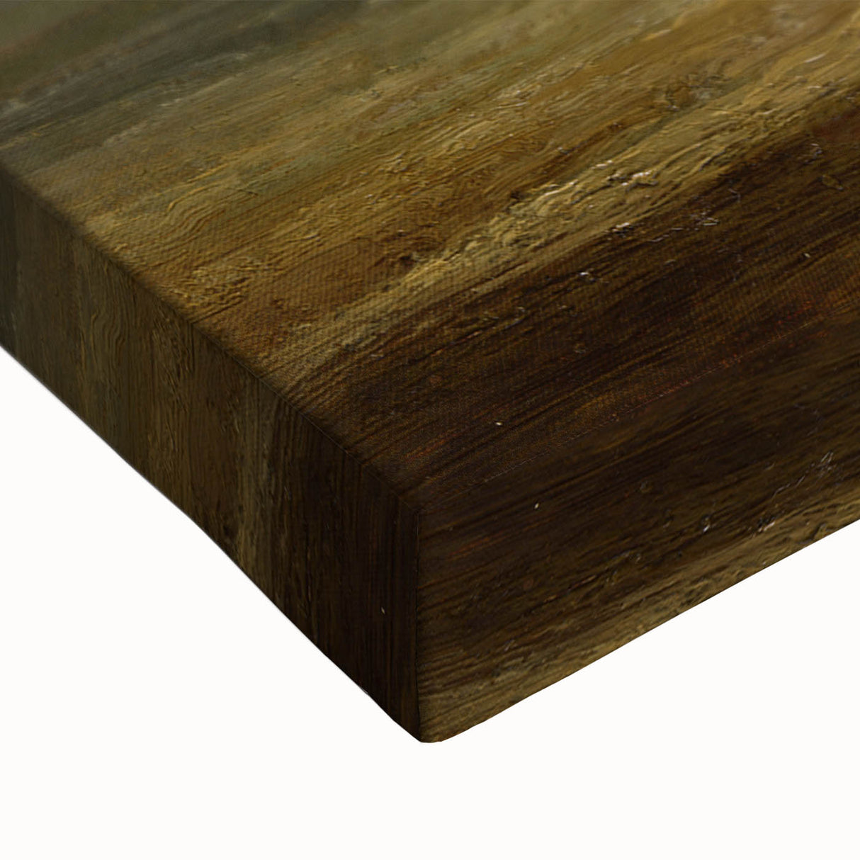 Romanticism Art: "Plowed Field and Village" Landscape Canvas Print